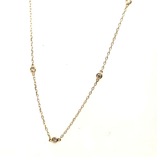 14 Karat Yellow Gold Bezel Necklace Trinity Jewelers  Pittsburgh, PA