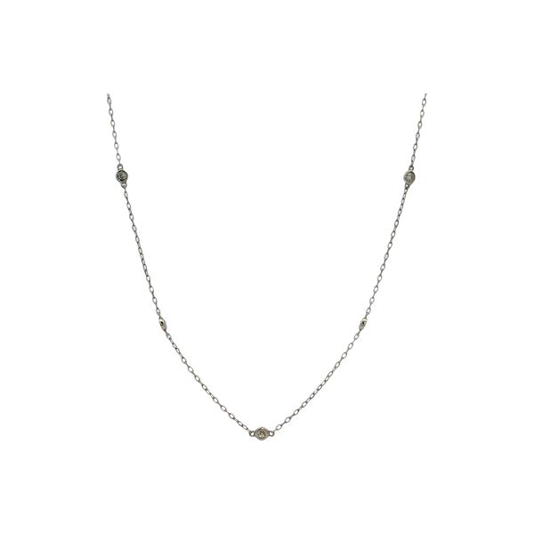 14 Karat White Gold Diamond By The Yard Necklace Trinity Jewelers  Pittsburgh, PA