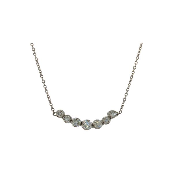 14 Karat White Gold Diamond Bar Necklace Trinity Jewelers  Pittsburgh, PA