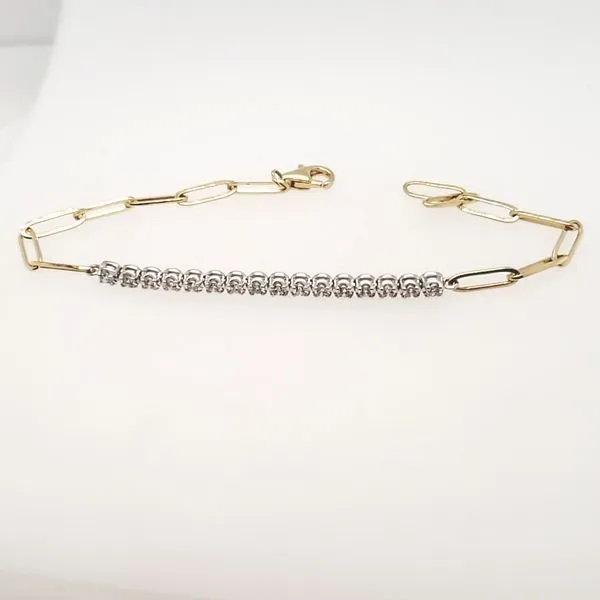 14 Karat Yellow Gold Diamond Bracelet Trinity Jewelers  Pittsburgh, PA