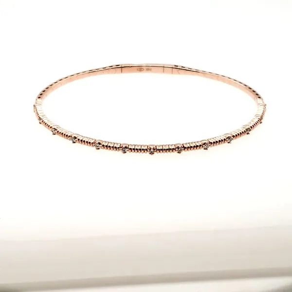 14 Karat Rose Gold Diamond Bracelet Trinity Jewelers  Pittsburgh, PA