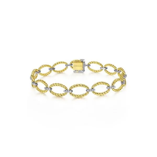 14 Karat Yellow Gold Diamond Bracelet Trinity Jewelers  Pittsburgh, PA
