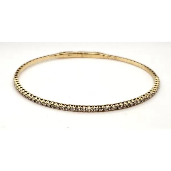 14 Karat Yellow Gold Diamond Bangle Bracelet Trinity Jewelers  Pittsburgh, PA