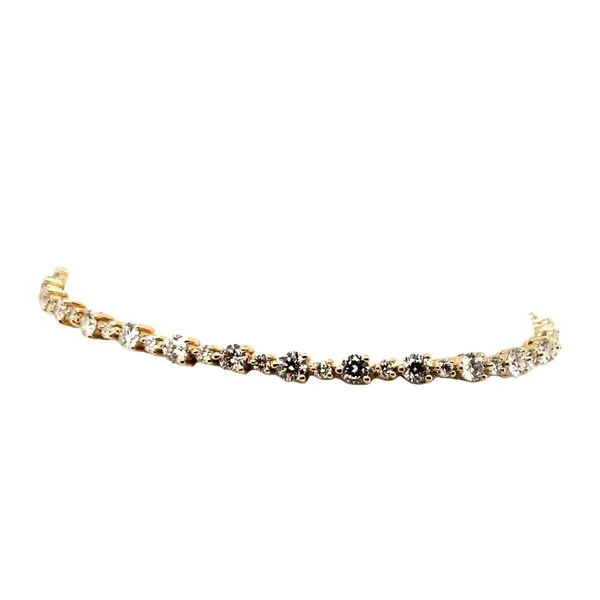 14 Karat Yellow Gold Diamond Tennis Bracelet Trinity Jewelers  Pittsburgh, PA
