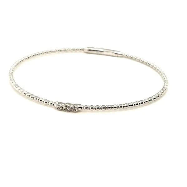 14 Karat White Gold Diamond Bangle Bracelet Trinity Jewelers  Pittsburgh, PA