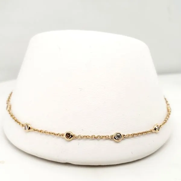 14 Karat Yellow Gold Diamond Bracelet Trinity Jewelers  Pittsburgh, PA