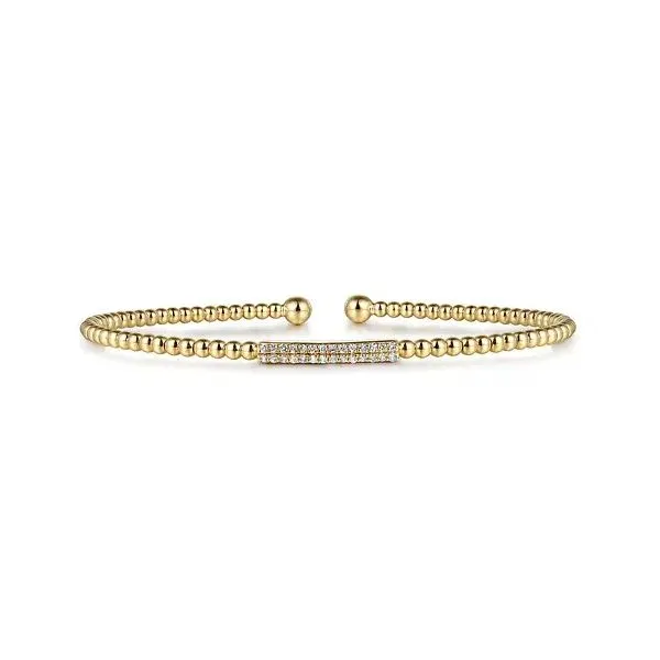 14 Karat Yellow Gold Diamond Bangle Bracelet Trinity Jewelers  Pittsburgh, PA