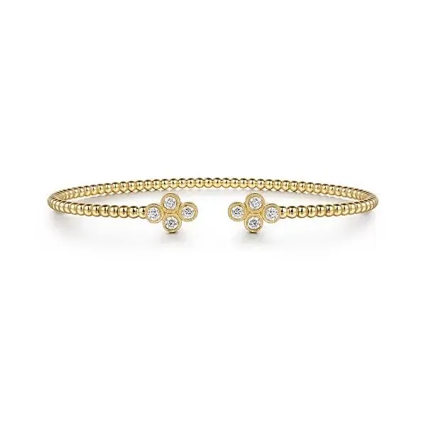14 Karat Yellow Gold Diamond Bangle Bracelet Trinity Jewelers  Pittsburgh, PA