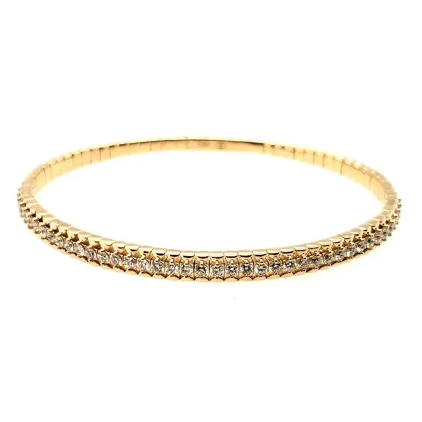 14 Karat Yellow Gold Diamond Bangle Bracelet Trinity Jewelers  Pittsburgh, PA