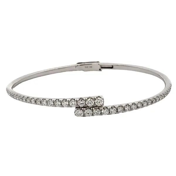 14 Karat White Gold Diamond Bangle Bracelet Trinity Jewelers  Pittsburgh, PA