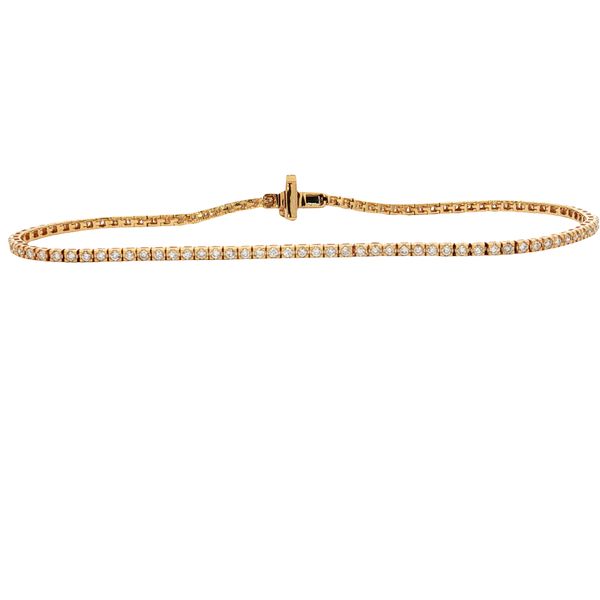 14 Karat Yellow Gold Diamond Tennis Bracelet Trinity Jewelers  Pittsburgh, PA