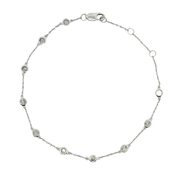 14 Karat White Gold Diamond by the Yard Bracelet Trinity Jewelers  Pittsburgh, PA