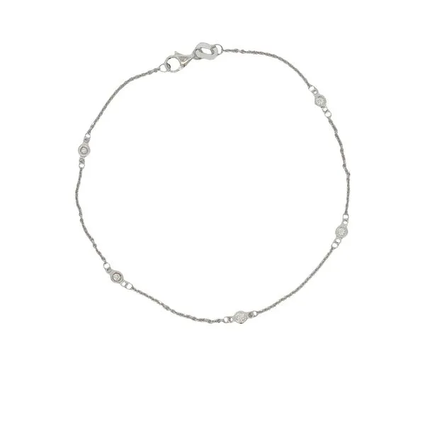 14 Karat White Gold Diamonds By The Yard Bracelet Trinity Jewelers  Pittsburgh, PA