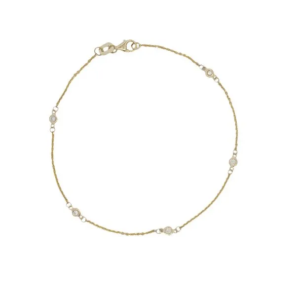 14 Karat Yellow Gold Diamonds By The Yard Bracelet Trinity Jewelers  Pittsburgh, PA