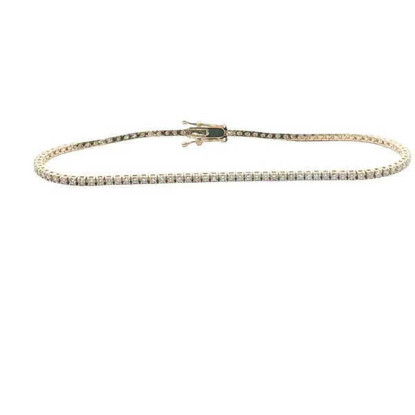 14 Karat Yellow Gold Diamond Tennis Bracelet Trinity Jewelers  Pittsburgh, PA