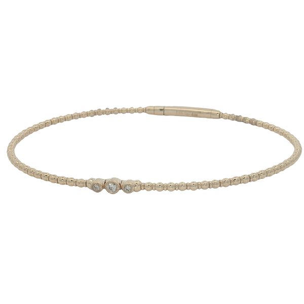 14 Karat Yellow Gold Diamond Bangle Bracelet Trinity Jewelers  Pittsburgh, PA