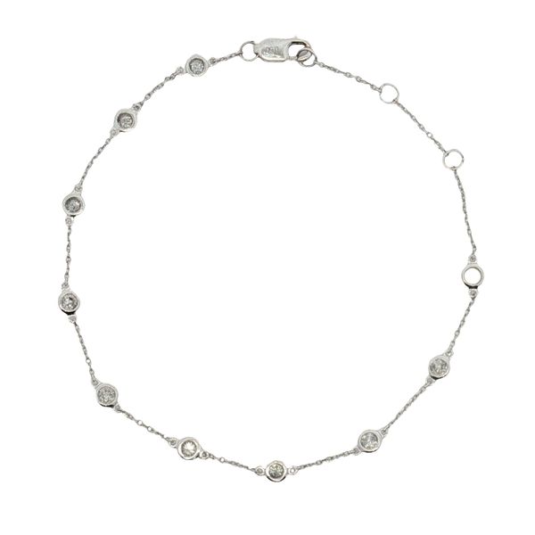 14 Karat White Gold Diamond by the Yard Bracelet Trinity Jewelers  Pittsburgh, PA