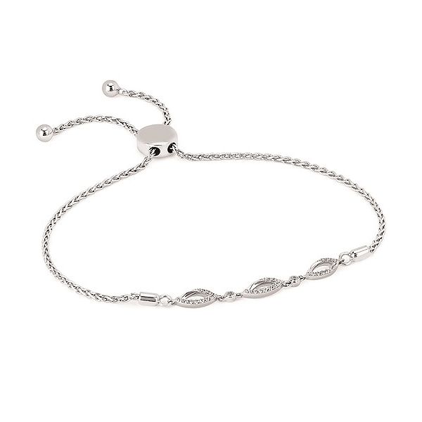 Sterling Silver Diamond Bolo Bracelet Trinity Jewelers  Pittsburgh, PA