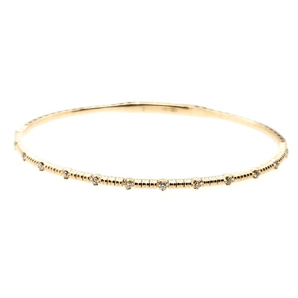 14 Karat Yellow Gold Diamond Flex Bangle Bracelet Trinity Jewelers  Pittsburgh, PA