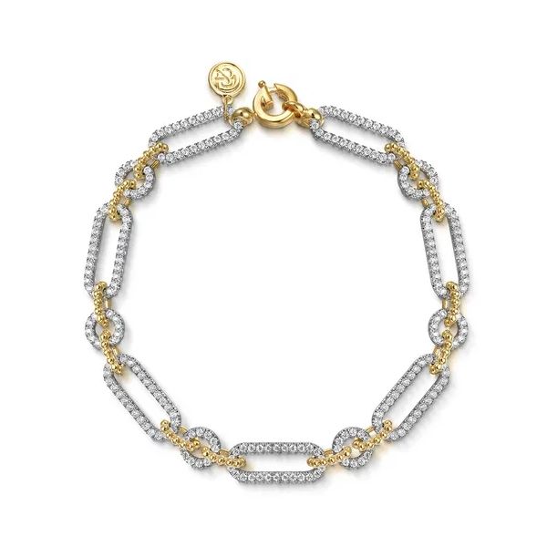 14 Karat White & Yellow Diamond Bracelet Trinity Jewelers  Pittsburgh, PA