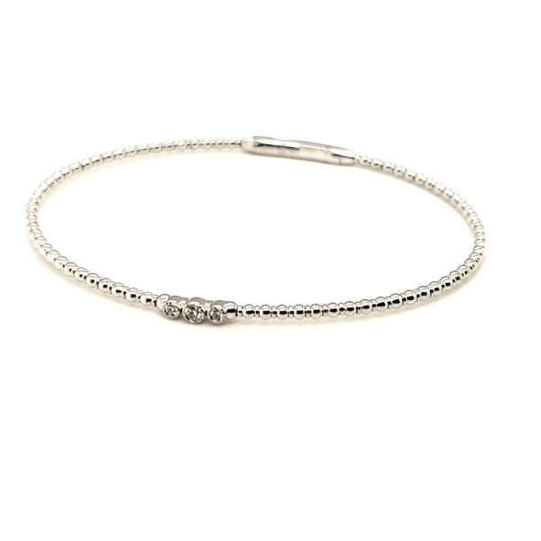 14 Karat White Gold Diamond Bangle Bracelet Trinity Jewelers  Pittsburgh, PA