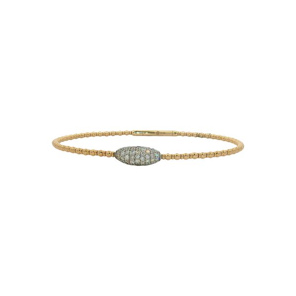 14 Karat Yellow & White Gold Diamond Bangle Bracelet Trinity Jewelers  Pittsburgh, PA