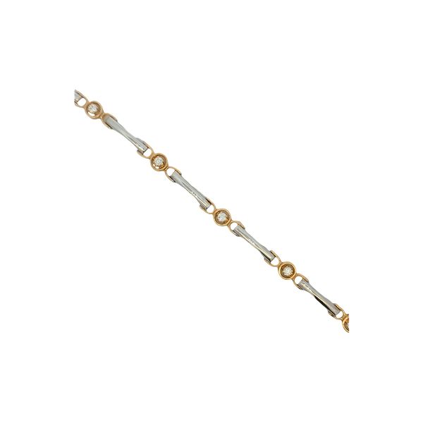 14 Karat White & Yellow Gold Diamond Bracelet Trinity Jewelers  Pittsburgh, PA