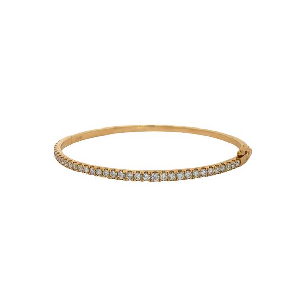 18 Karat White Gold Diamond Bangle Bracelet Trinity Jewelers  Pittsburgh, PA