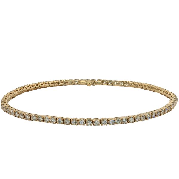 14 Karat Yellow Gold Diamond Tennis Bracelet Trinity Jewelers  Pittsburgh, PA