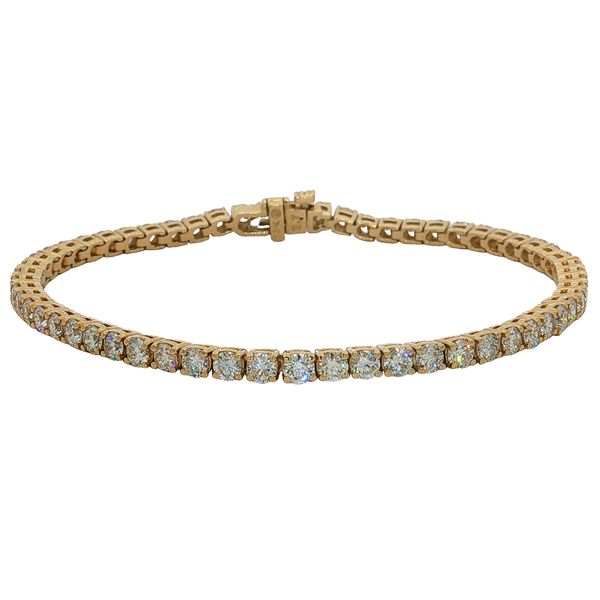 14 Karat Yellow Gold Diamond Tennis Bracelet Trinity Jewelers  Pittsburgh, PA