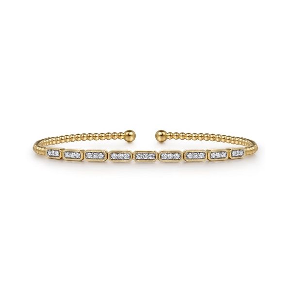 14 Karat Yellow Gold Diamond Bangle Bracelet Trinity Jewelers  Pittsburgh, PA