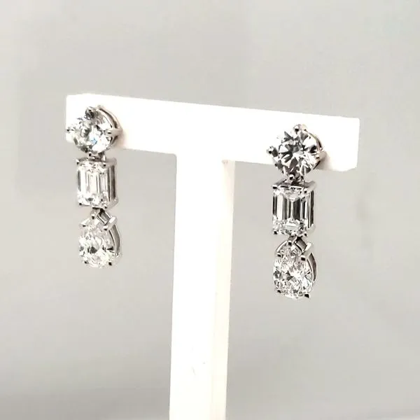 14 Karat White Gold Lab Grown Diamond Earrings Trinity Jewelers  Pittsburgh, PA
