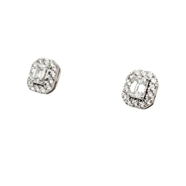 14 Karat White Gold Lab Grown Diamond Earrings Trinity Jewelers  Pittsburgh, PA