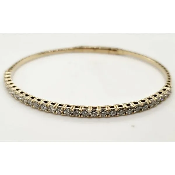 14 Karat Yellow Gold Lab Grown Diamond Flex Bangle Bracelet Trinity Jewelers  Pittsburgh, PA