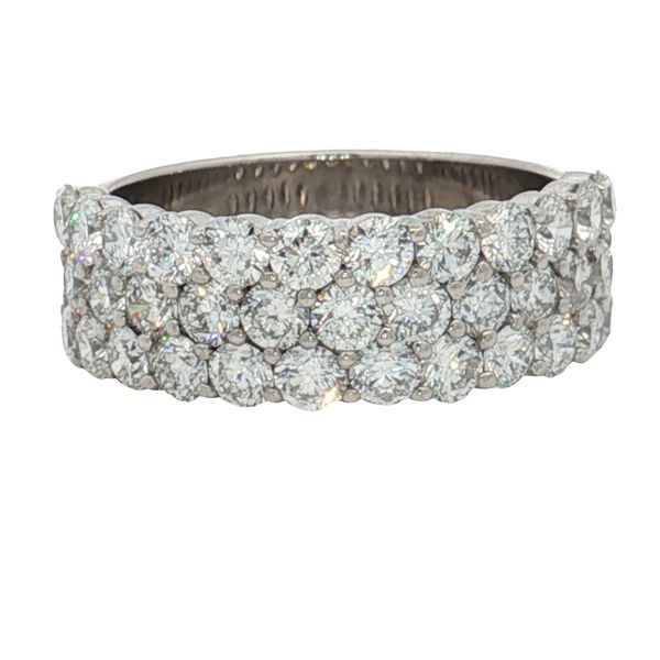 14 Karat White Gold Lab Grown Round Diamond Wide Ring Trinity Jewelers  Pittsburgh, PA