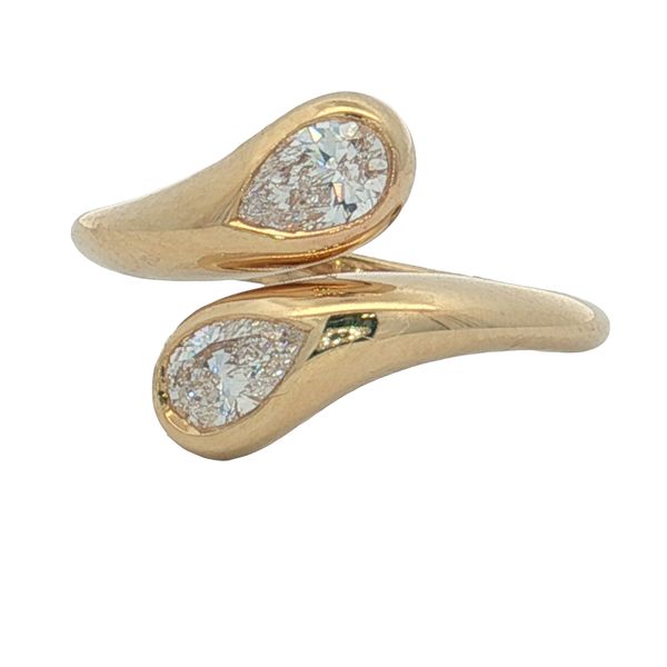 14 Karat Yellow Gold Lab Grown Pear Diamond Bypass Ring Trinity Jewelers  Pittsburgh, PA
