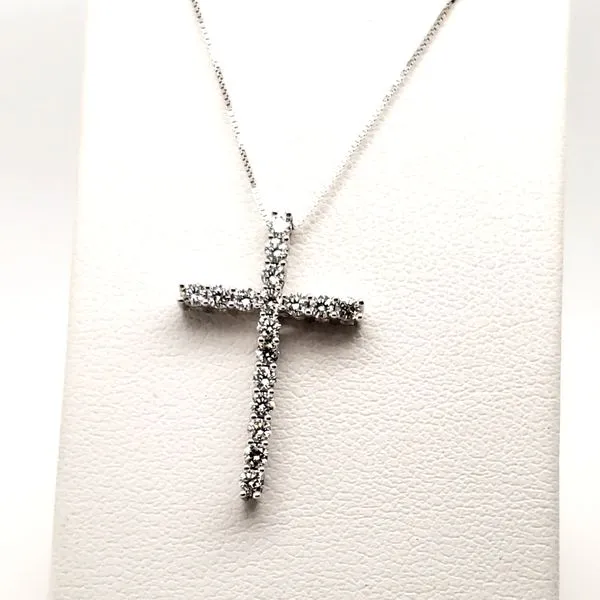 14 Karat Lab Grown Diamond Cross Necklace Trinity Jewelers  Pittsburgh, PA