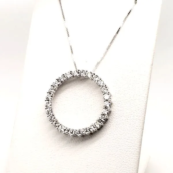 14 Karat White Gold Lab Grown Diamond Necklace Trinity Jewelers  Pittsburgh, PA