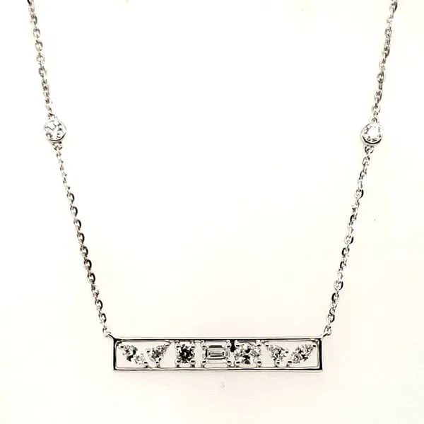 14 Karat White Gold Lab Grown Diamond Necklace Trinity Jewelers  Pittsburgh, PA