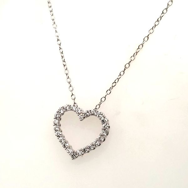 Sterling Silver Lab Grown Diamond Heart Pendant Trinity Jewelers  Pittsburgh, PA
