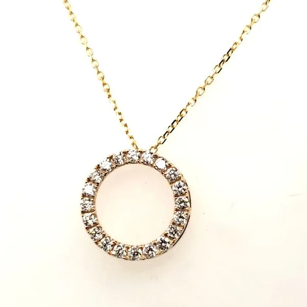 14 Karat Yellow Gold Lab Grown Diamond Circle Pendant Trinity Jewelers  Pittsburgh, PA