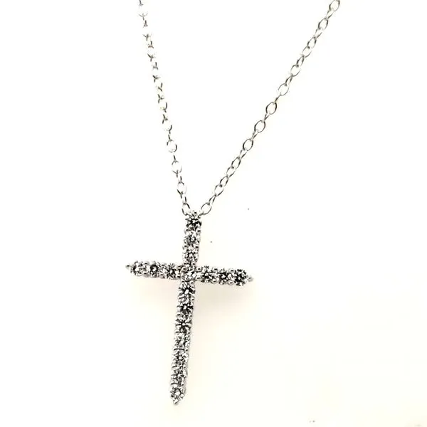 Sterling Silver Lab Grown Diamond Cross Pendant Trinity Jewelers  Pittsburgh, PA