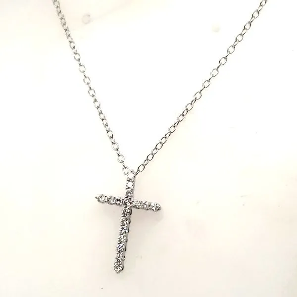 Sterling Silver Lab Grown Diamond Cross Pendant Trinity Jewelers  Pittsburgh, PA