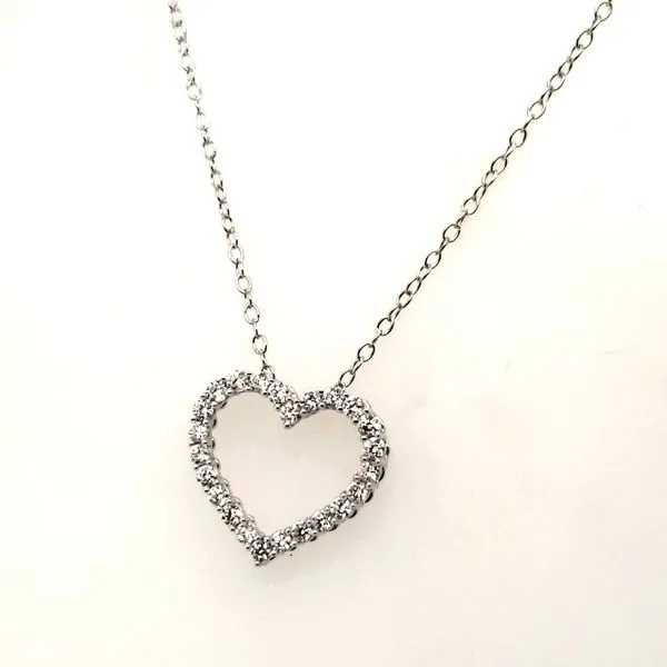 Sterling Silver Lab Grown Diamond Heart Pendant Trinity Jewelers  Pittsburgh, PA