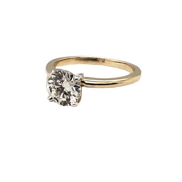 14 Karat Yellow & White Gold Diamond Solitaire Engagement Ring Trinity Jewelers  Pittsburgh, PA