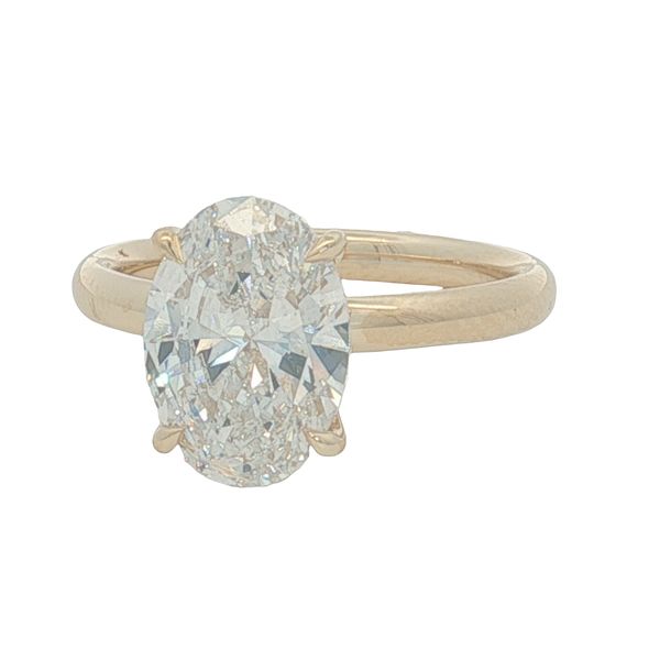 14 Karat Yellow Gold Lab Grown Oval Diamond Solitaire Engagement Ring Trinity Jewelers  Pittsburgh, PA