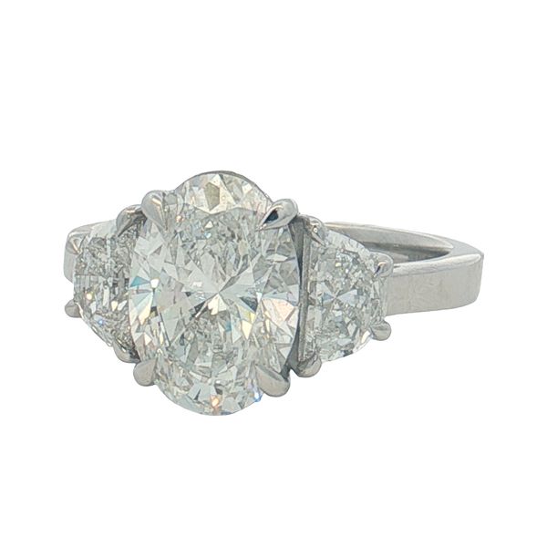 14 Karat White Gold Lab Grown Oval Diamond Engagement Ring Trinity Jewelers  Pittsburgh, PA