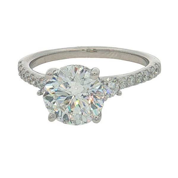 14 Karat White Gold Lab Grown Round Diamond Engagement Ring Trinity Jewelers  Pittsburgh, PA