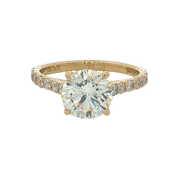 14 Karat Yellow Gold Lab Grown Round Diamond Engagement Ring Trinity Jewelers  Pittsburgh, PA