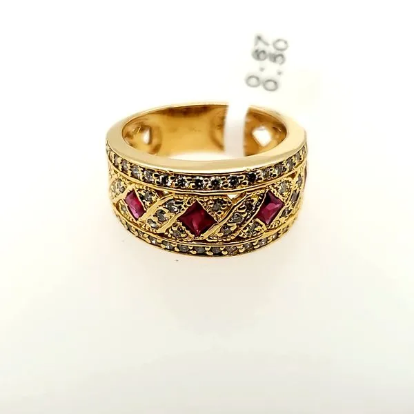 14 Karat Yellow Gold Ruby & Diamond Ring Trinity Jewelers  Pittsburgh, PA